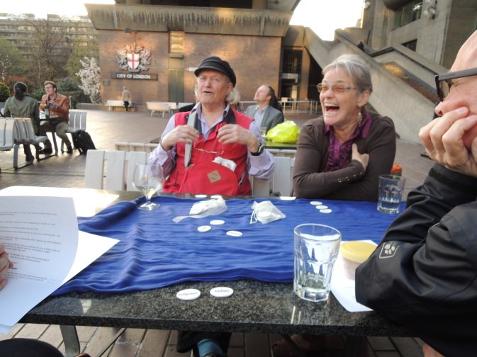 conversation at Barbican terrace evening April 2015